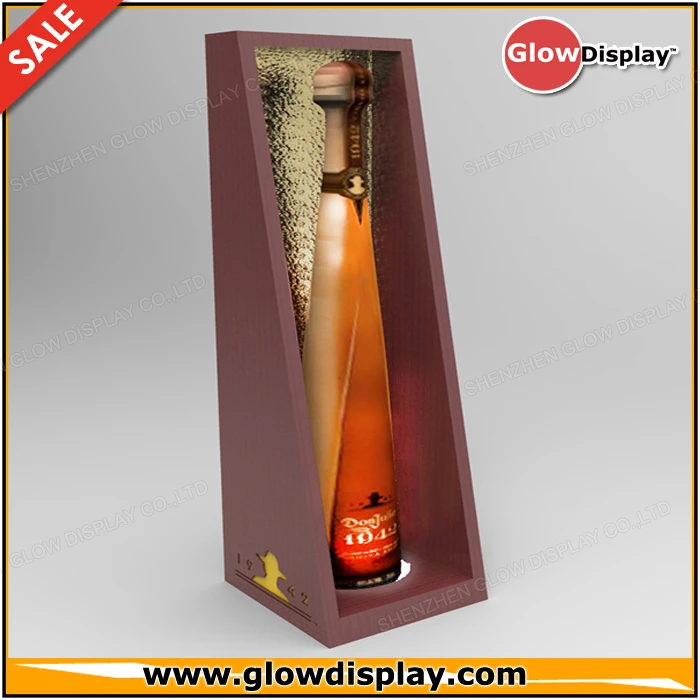 Don Julio Tequila 1942 cherry wood bottle glorifier with gold foil &amp; laser etched logos