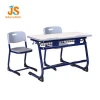 Double school desk and chair for classroom furniture