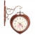 Import Double sided decoration station old style wooden wall clock from China
