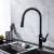 Import DQOK Stainless Steel Water Tap Kitchen Faucet 360 Degree Matte Black Kitchen Sink Faucets from China