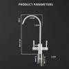 Drinking faucet ceramic water purifier filter tap drinking gold handle faucet cartridages SUS304 kitchen faucet