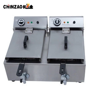 DZL-20L CHINZAO deep fryer with drain tap broasted fryer