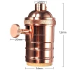 E26/E27 Solid Brass Lamp Socket 6 Finishes Vintage Edison Light Holder Industrial Pendants lamp base
