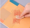 Eco-friendly adjustable a4 size clear embossed adhesive book cover