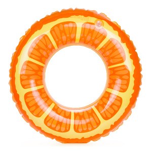 Eco Friendly Lemon Shape PVC Inflatable Children Swimming Ring