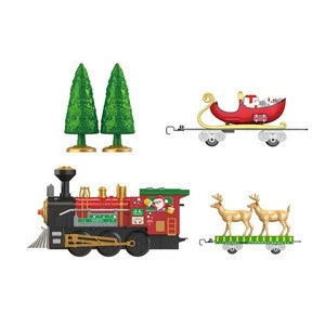 electric Christmas train toy with light and music