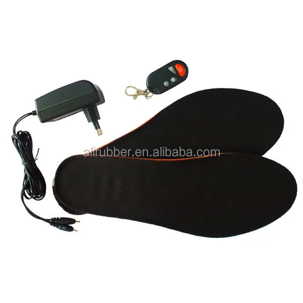 Electric Rechargeable Battery Heated Shoes Sole With Remote Control