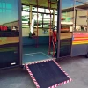 Electric steel Wheelchair Ramp for City public buses