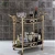 Import Electroplate Gold Hotel Sevice Trolley 3 Layers Metal Tea Trolley from China