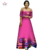 Elegant Chinese Cheongsam African Print Lace Dresses for Women Bazin Riche Custom Clothing Sexy Straight Splice Dress WY2792