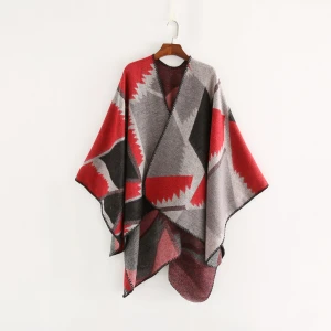 Elegant Oversized Shawl Cape Reversible Winter Cashmere Scarf Wrap Blanket Warm Cosy