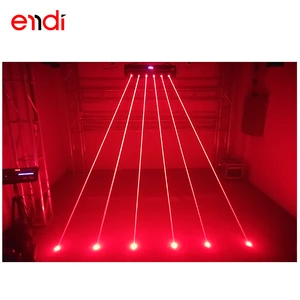 ENDI new arrivals 6 eye red moving head beam laser light with sound dmx controller for night club bar disco stage lights