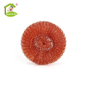 Environmental household copper-plated galvanized mesh wire scourer