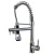 Import European Chrome Spring Pull Out Single Handle Dual Spouts Hot Cold Water Mixing Kitchen Faucet from China