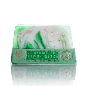 Extra Whitening Cucumber Soap with Olive Oil for Sensivite Skin 100% Handmade in Latvia