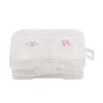 eyewear accessories cartoon portable plastic clear colorful eye contact lens case