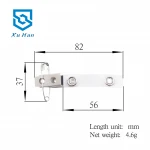 Factory direct sale, hot sell high quality metal badge clip with plastic strap for ID badge.