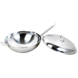 Factory Direct Sales Chinese non stick stainless steel frypan induction cookware wok