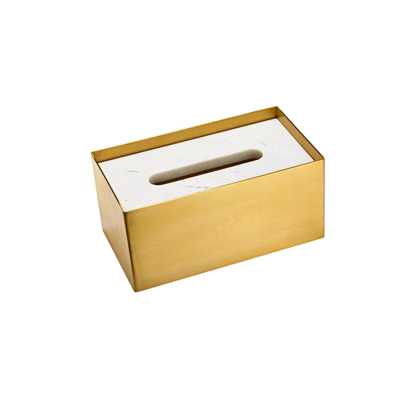 Factory Manufacture Various OEM Service Accepted Nordic Metal Brass Gold Tissue Box