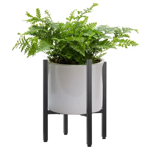 Factory Modern Planter Stand Plant Pots Round Flower Plant Stand Metal for Indoor Outdoor Potted Home Decor Black Flower Stand