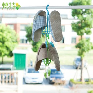 Factory outlet 2 pair High quality plastic metal hanging rotating plastic shoe hanger