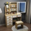 Factory Price Wholesale Mirrored Vanity Hair Dresser Set Make Up Desk Girls Bedroom Furniture Dressing Table With 5 Drawers