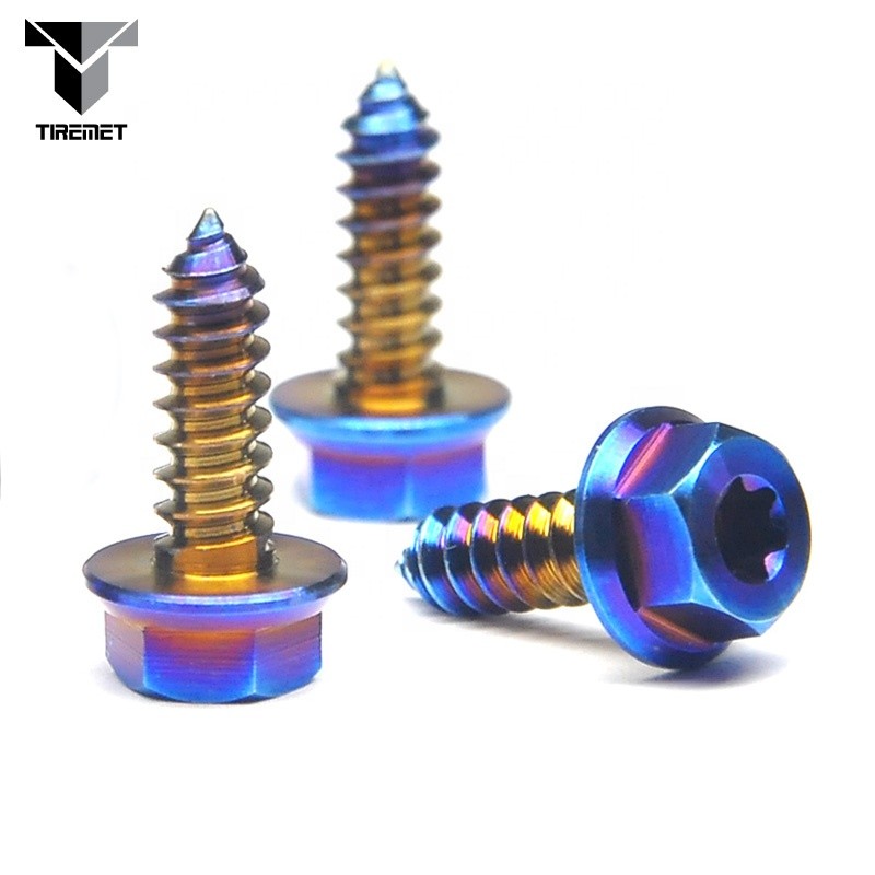Factory sale high quality m5 m6 m8 titanium self tapping screw for motorcycle