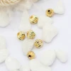 Factory Wholesale 14k Gold Striped Loose Metal Beads Lantern Beads for Bracelet Necklace Jewelry Making