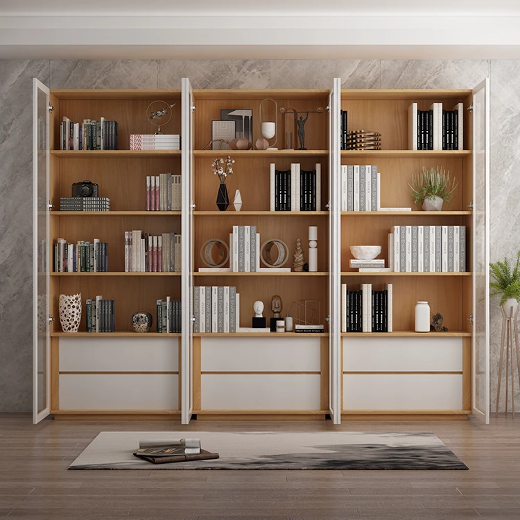 Family Study Large Combination Bookcases Bookshelf White Bookcase Shelves With Doors