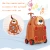 Import Fashion Amazon plastic travel trolley luggage bag remote control suitcase music kids draw-bar travel luggage toy With Blocks from China