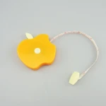 fashion apple shape mini Promotion soft fiber tape measure body Tape Measure wtih Key chain