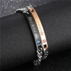 Fashion Design Stainless Steel Bracelet Couple Bracelet With Jewels/Logo