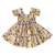 Import Fashion party kids dress flower tunic top with button flared elastic pants sets from China