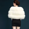 Fashion women fake fur capes fox ponchos faux fur shawl