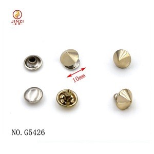 Fashionable metal die-casting zinc alloy decorative spike rivets for dog collars