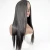 Import Female black African wig with long straight hair wig Synthetic Hair Head Long Hair Wig from China