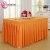 Import Festive rectangle ruffled polyester table skirting/ hotel wedding white pleated table skirt box with topper wholesale from China