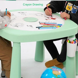 Foldable kids study table chair baby feeding reading children table and chair