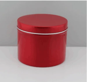 food grade tea metal tin with slide lid,red aluminum tea tin cans for food canning
