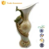For home decoration resin peacock vase