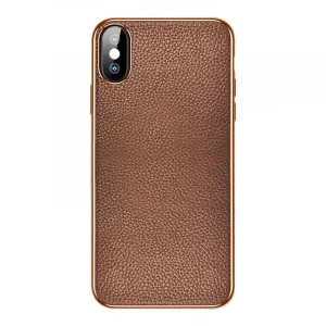 For iPhone 11 Series Leather Case for iPhone 12 Series  Leather Electroplated Genuine Leather Mobile Phone Case