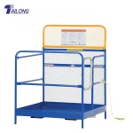 Forklift Safety Cage Aerial Work Platform Lift Basket with High Back