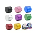 Four layer Flat Smoke Grinder Smoking Pipe Accessories Spice Chopper Alloy Herbal Metal Herb Tobacco Grinder