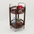 Import Four wheels 2-layer round wine cart liquor trolley for hotel restaurant from China
