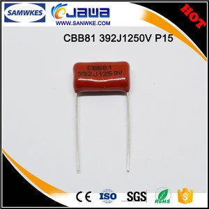 Free sample with PPS ( CBB81) metal film capacitor 0.0039uf 1250v