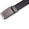 Free Shipping Men Genuine Split Leather Belt Ratchet Dress Belt with Automatic Buckle