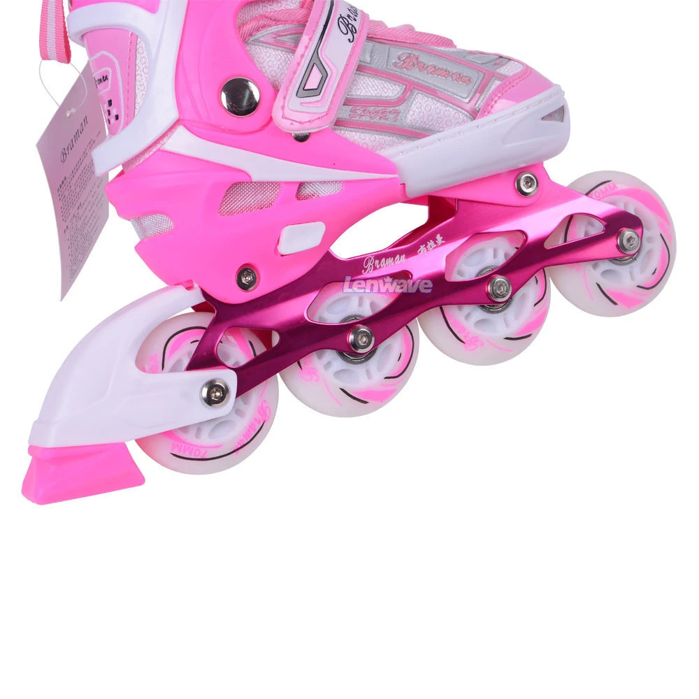 full aluminum chasis girl four wheel kids roller skate shoes