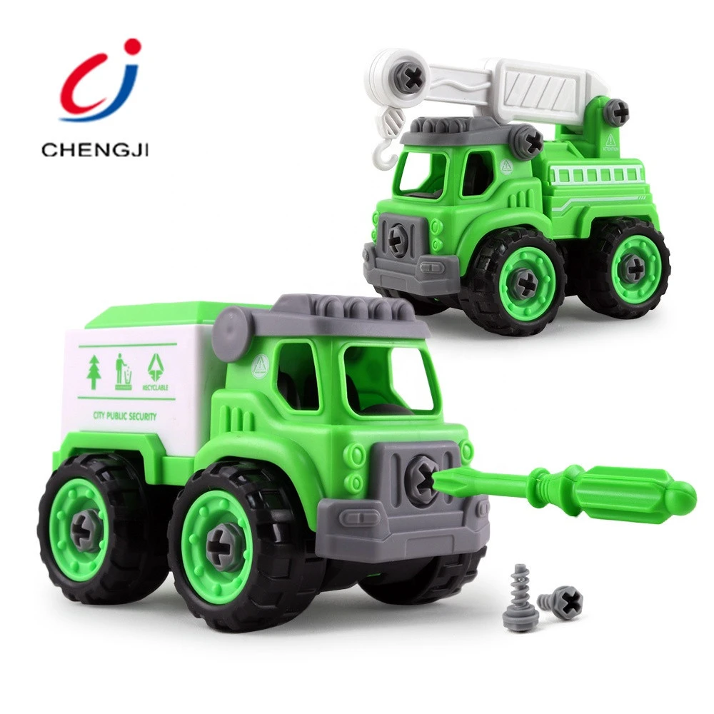 Funny build engineering model educational diy toys assemble truck car blocks