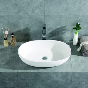 FW-2230 Artificial Stone Countertop Bathroom Oval Wash Basin
