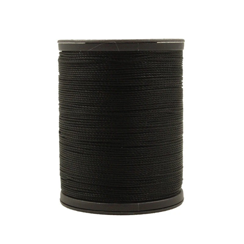 GALACES 0.65mm Polyester Round Wax thread,  Hand-sewn Leather  Waxed thread, High Strength Polyester Cored Sewing Thread